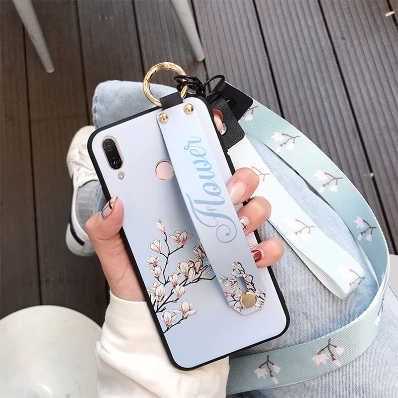 Чехол с вырезом авокадо для Huawei Honor 9X Y7 Prime 2018 Y9 2019 enjoy 8 9 plus ремешок на запястье