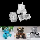 1 шт. 3D Силиконовая Форма Геометрия Медведь Смола форма животное орнамент форма для изготовления ювелирных изделий Подвеска из эпоксидной смолы ремесло DIY Инструменты