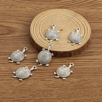 10pcs tibetan silver turtle charms grid tortoise pendants diy for bracelet necklace jewelry making accessories