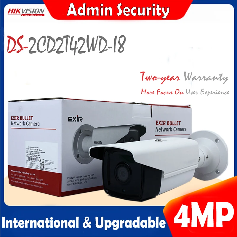 Hikvision DS-2CD2T42WD-I8 английская версия IP EXIR пуля камера POE безопасности P2P H265 ONVIF наружного наблюдения 120 дБ 80 м ИК
