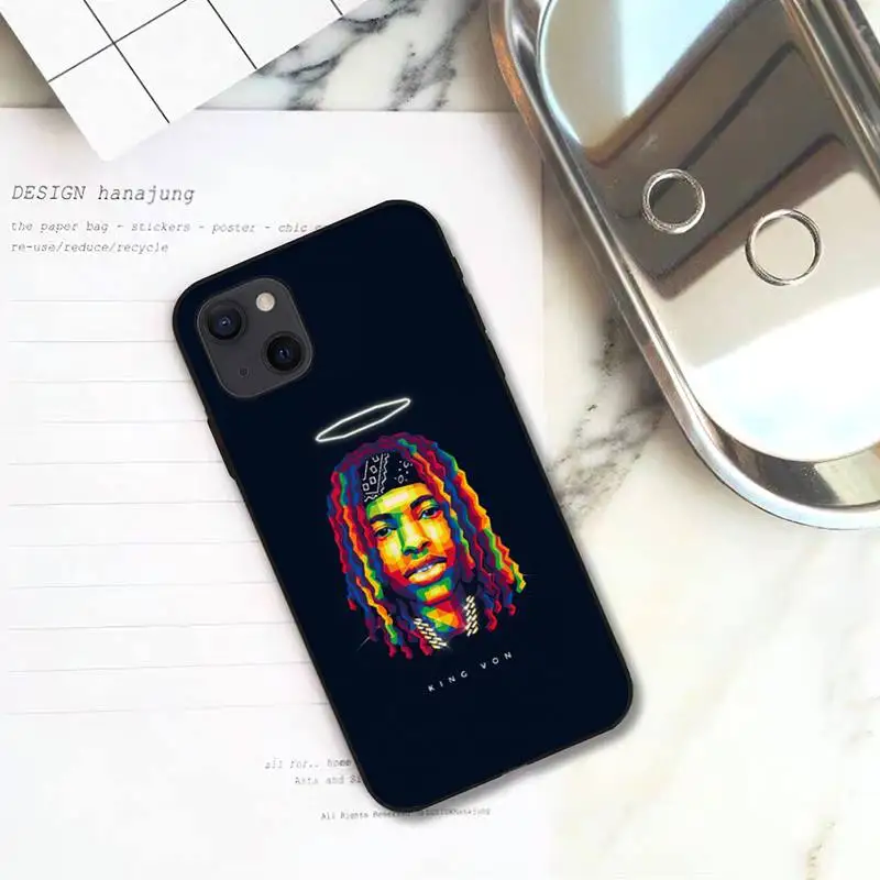 Чехол Rapper K-King Von для телефона iPhone 11 12 Mini 13 Pro XS Max X 8 7 6s Plus 5 SE XR | Мобильные телефоны и