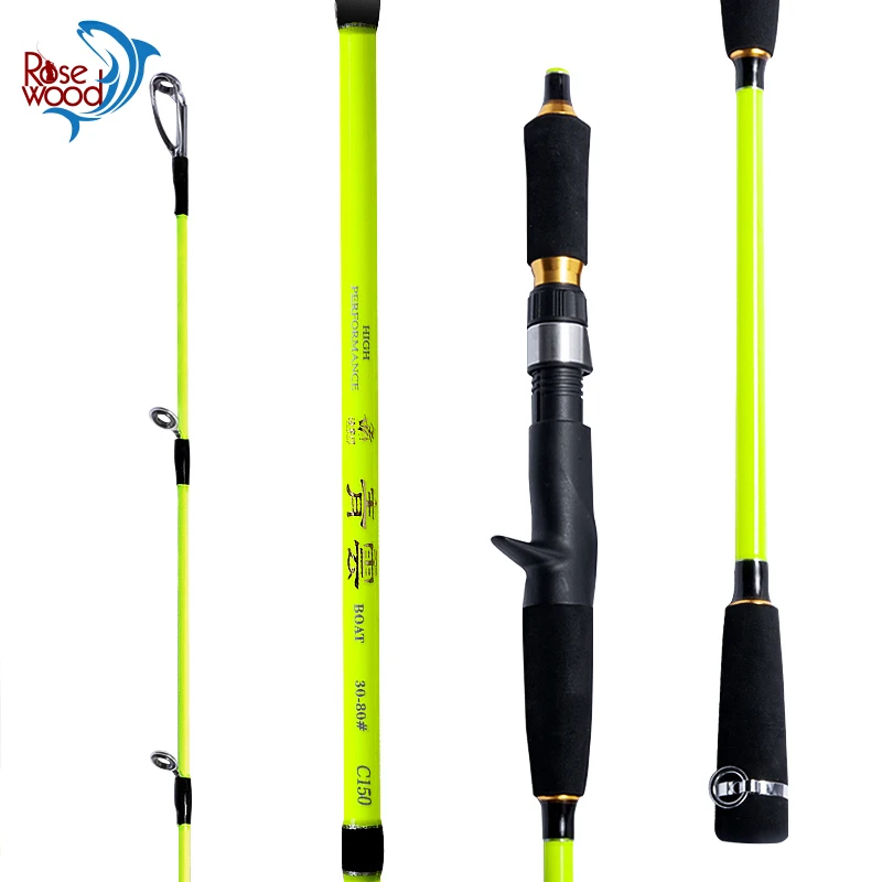 RoseWood ML Spinning Rod Solid Tip 1.5m 1.68m Light Jigging Fishing Perch Lure Weight 60-300g Boat Ocean tackle |