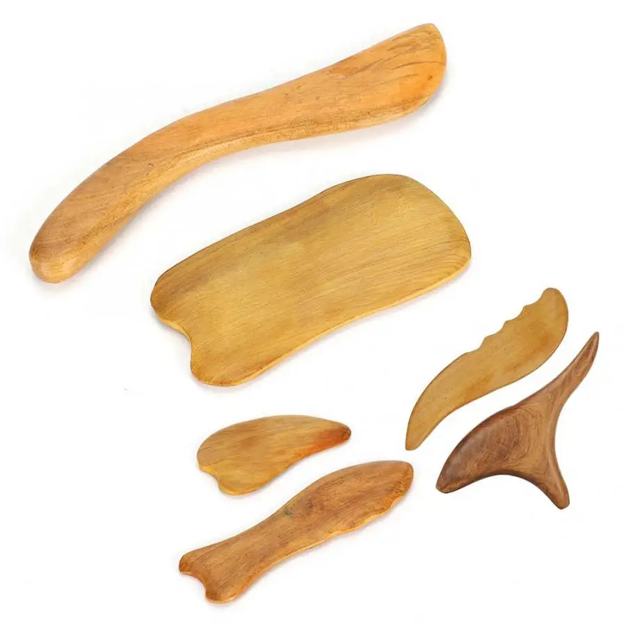 Деревянная соскабливающая доска для массажа лица шеи облегчения мышечной боли Gua