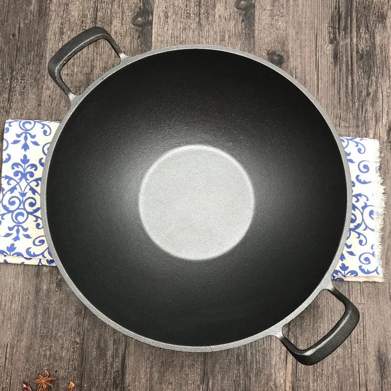 

34cm old style cast iron frying pan uncoated frying pan gas stove induction cooker iron pan