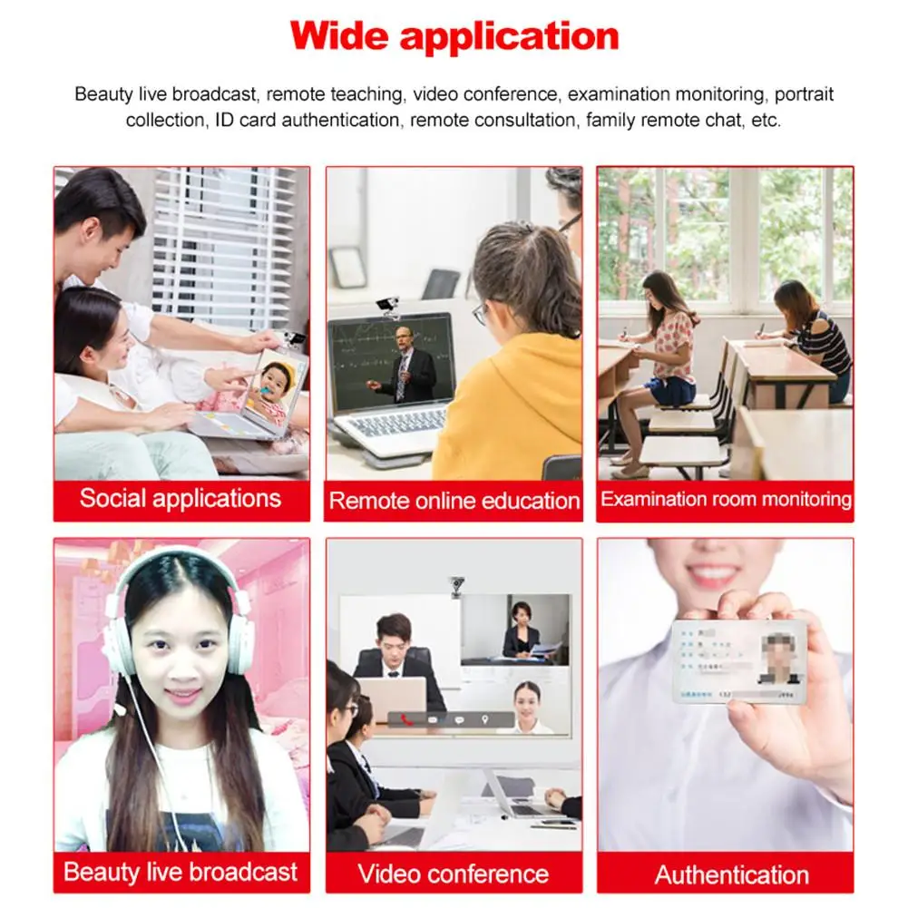 Веб-камера HD 1080P легкая со встроенным микрофоном и поддержкой прямой трансляции |