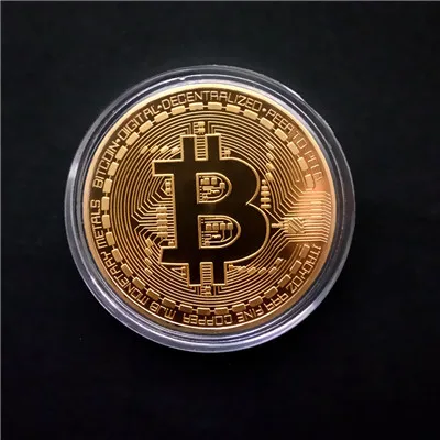 133-1 Позолоченная монета Биткоин коллекционный подарок Casascius Bit монета художественная коллекция физическая Золотая памятная монета - Цвет: 133-1