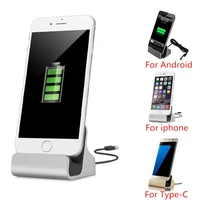 original for iphone 7 sync data fast charging dock station desktop cradle stand docking charger android micro usb type c charger