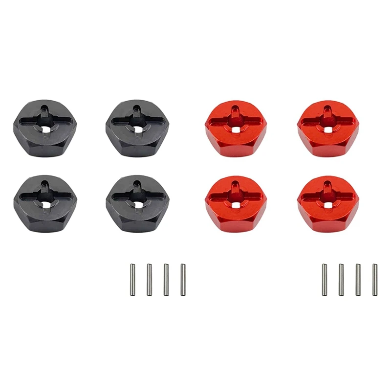 

2 комплекта для Wltoys 1/18 Аксессуары для автомобилей на дистанционном управлении 7 мм до 12 мм металлический комбайнер колеса с шестигранным ада...