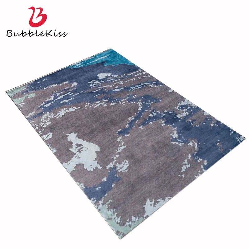 Bubble Kiss Abstract Carpet For Living Room Dark Blue Grey Pattern Floor Mats Nordic Home Decor Anti-Wrinkle Kids Bedroom Rugs