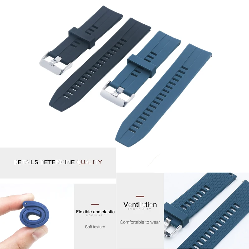 

Soft Sport Strap Silicone Band for Samsung Galaxy Watch 22mm Watchbands for Huawei Watch band GT 2 46mm Gear S3 Bracelet