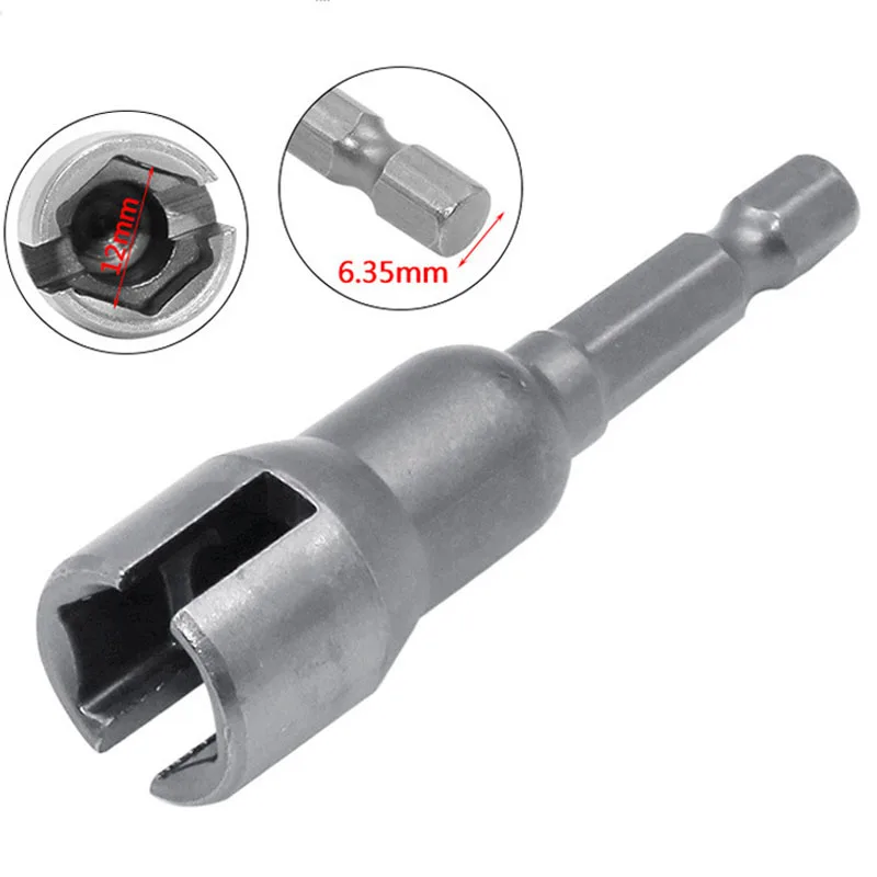 

1/4 inch 6.35mm Hex Shank Socket Adapter Nut for Power Tool Slotted Butterfly Bolt Socket Wrench Electric Screwdriver sleeve