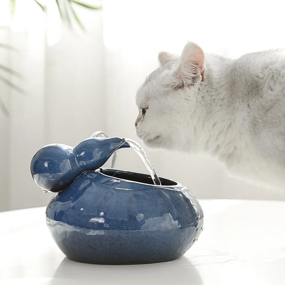 1.5L Авто питомец кошка фонтан воды Керамическая Тыква собака немой поилка