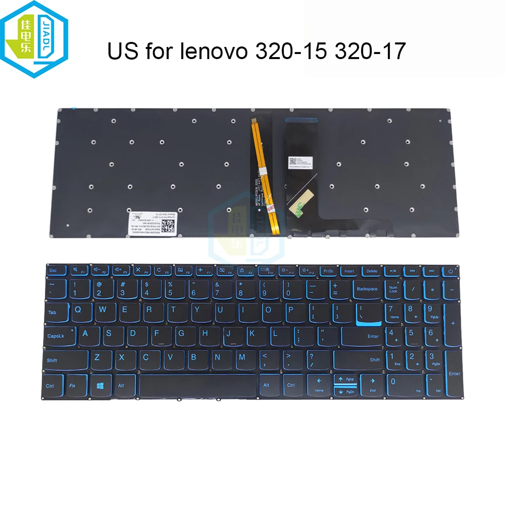 Inglês dos Eua Retroiluminado Teclado do Laptop pc para Lenovo Ideapad 320 15 17 15ikb 15iap 32015abr 320-17isk L340 S145-15iil V15-iwl Pc4sb Teclado de substituição