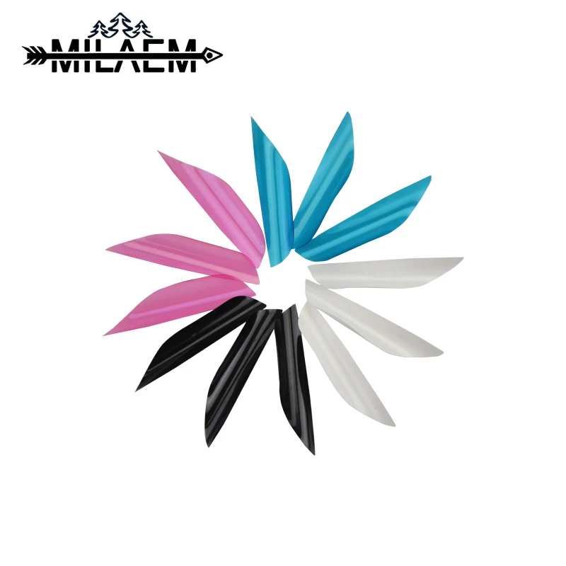 

50 Pcs 1.75 inch Archery Spin Arrow Feather High Quality Spiral Arrow Vanes For Carbon Aluminum Arrows Accessories Hunting Game