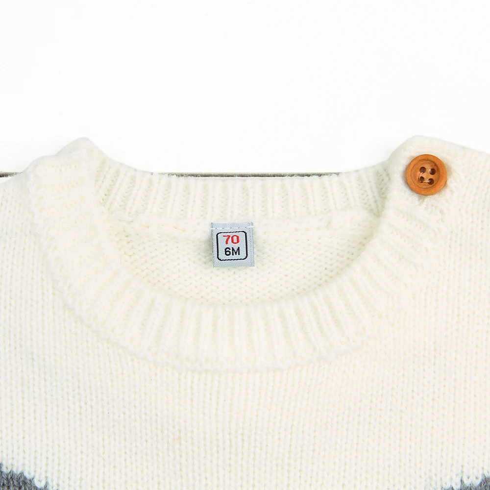 Одежда для маленьких девочек вязаные комбинезоны с кроликом новорожденных