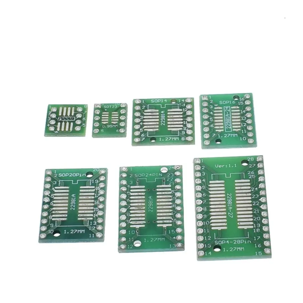 35 шт. = 7 значений * 5 набор печатных плат SMD поворот DIP SOP MSOP SSOP TSSOP SOT23 8 10 14 16 20 24 28 SMT To
