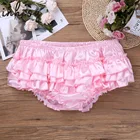 Трусы атласные мужские, с оборками, розовые, сумка для бикини