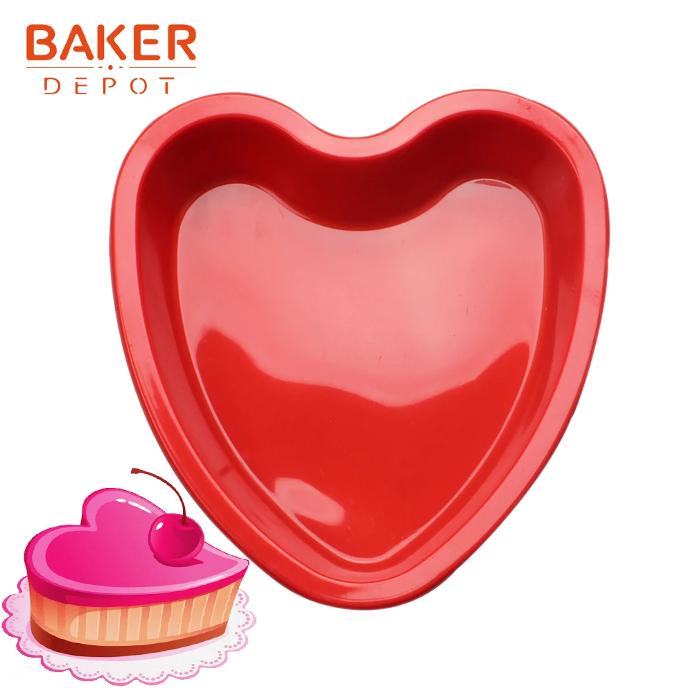 BAKER DEPOT, силиконовая форма для торта, сердце, форма для выпечки тортов, большие торты, хлебная выпечка, инструмент для кекса, форма для пиццы, сделай сам, на день рождения