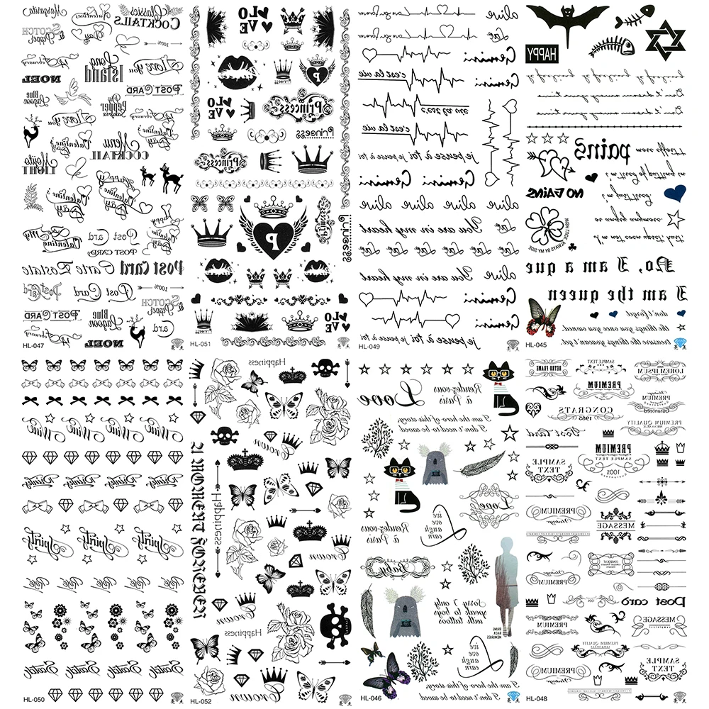 Тату-наклейка на День святого Валентина 5 шт./лот рукава с розовыми губами