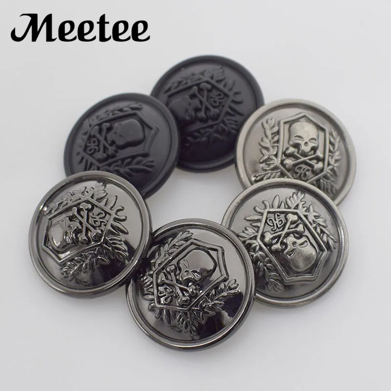 Meetee 50 шт. хвостовик Botones Antisilver черный мужской костюм на пуговицах Модные