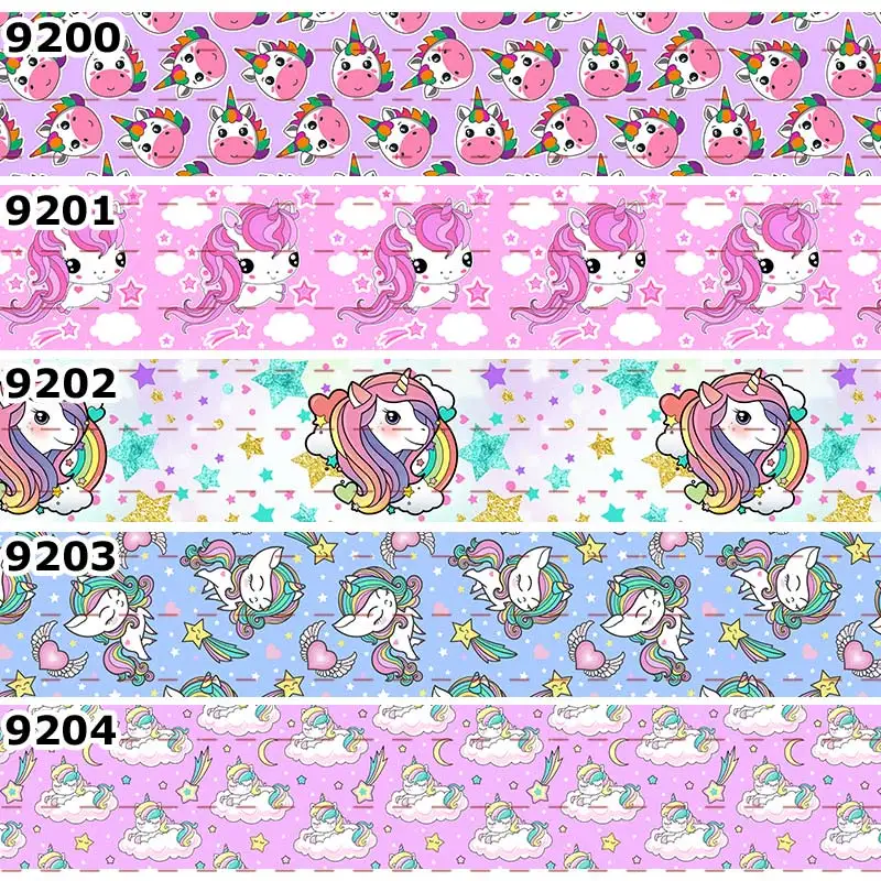 10 ярдов разные размеры новая необычная лента с принтом в виде единорога