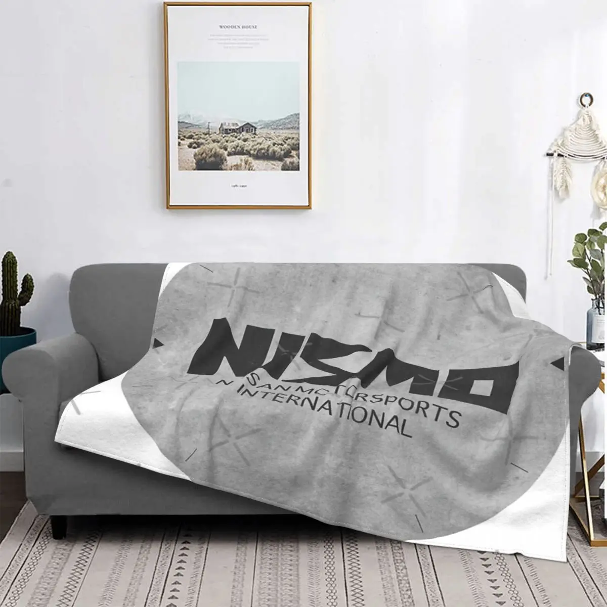 

Nismo-Manta de lana a cuadros para cama, cubrecama a cuadros de Anime, 1 manta