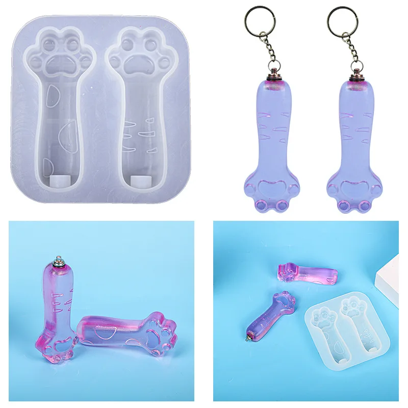 

NOT AS LONG Epoxy Mold Epoxy 2 with Cat Claw Stick Bulb Silicone Mold Candle Handmade Soap DIY Jewelry