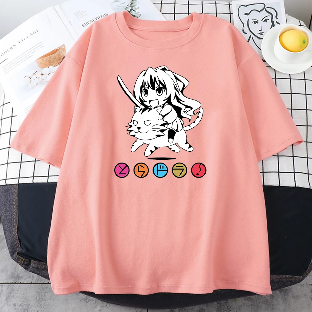 

Toradora Anime Print Women T Shirts Summer Short Sleeve Loose Casual Harajuku Tops Female Crewneck Hip Hop Streetwear Tee Shirt