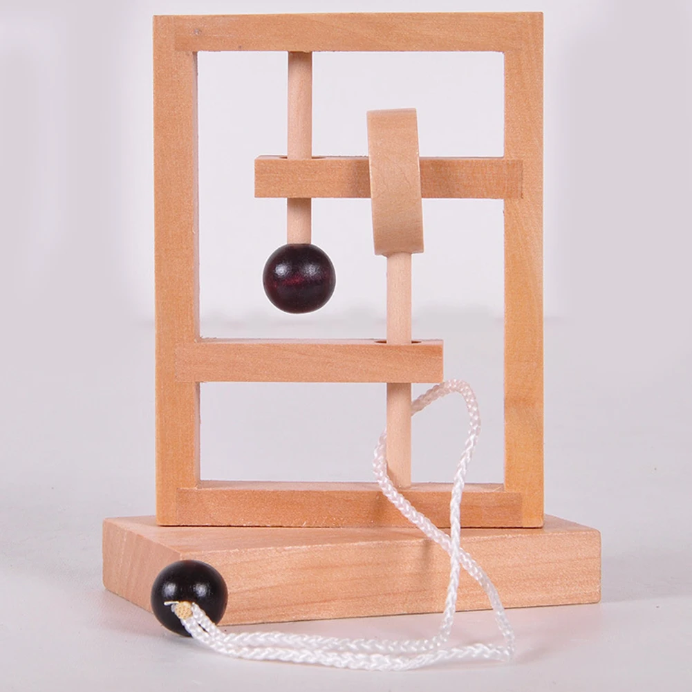 3D деревянная веревка для нарезания резьбы петля головоломка лубань блокировка