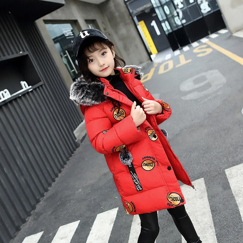 Зимнее детское толстое хлопковое пальто для девочек куртки теплая верхняя