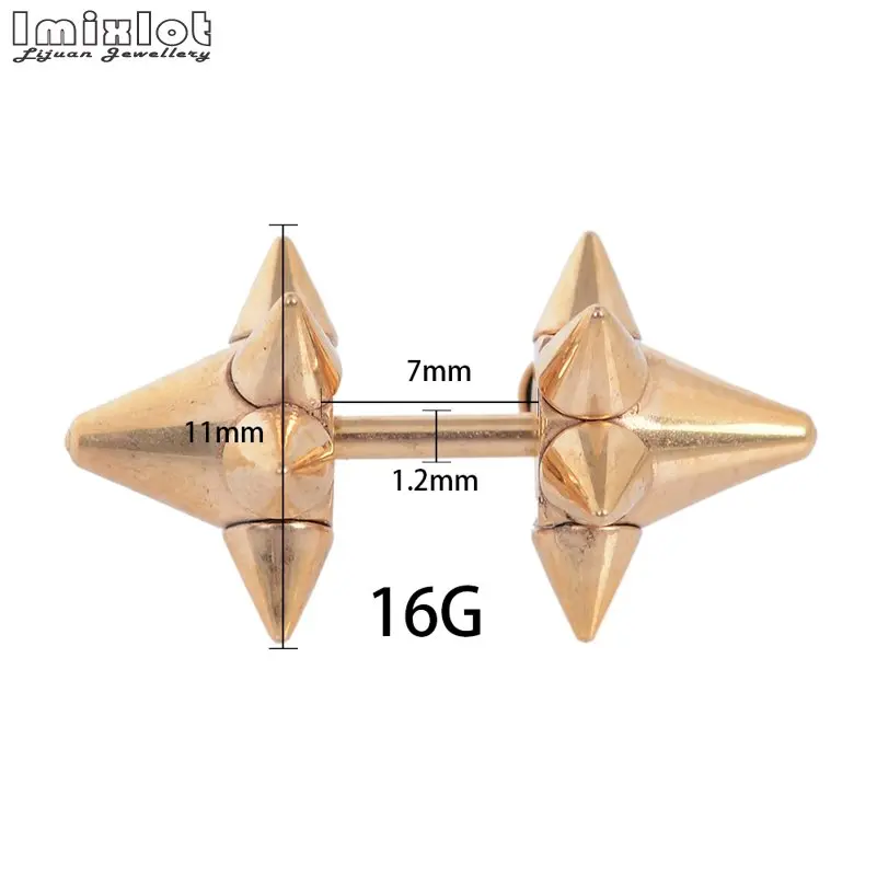 1 шт. заклепки нержавеющая сталь 16 г штанга для женщин золотые уши хрящи бар