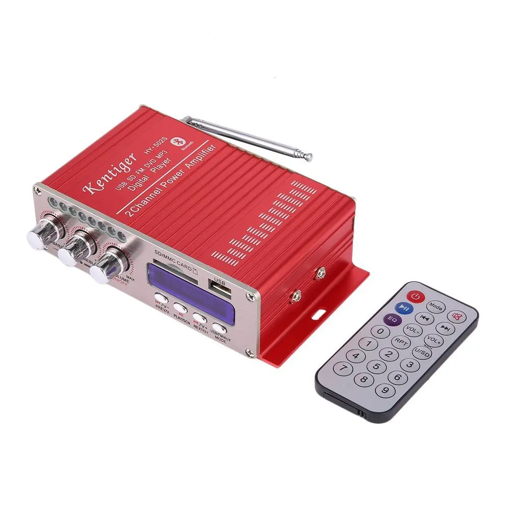 Мини Bluetooth Hi Fi стерео аудио усилитель мощности FM/MP3/SD/USB/DVD для iPod телефона