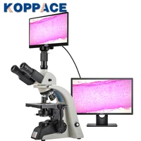 koppace 40x 1600x research grade trinocular compound lab microscope 11 6 inch high definition electronic biological microscope
