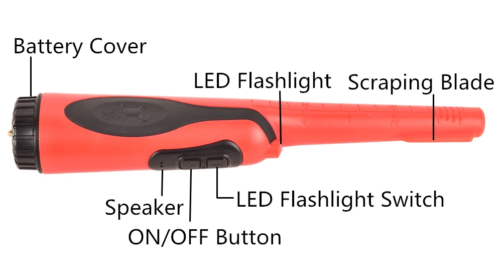 Newest Arrival Underwater Waterproof Super Sensitive Handheld Metal Detector LED Flashlight IP68 Gold Detector Security Probe