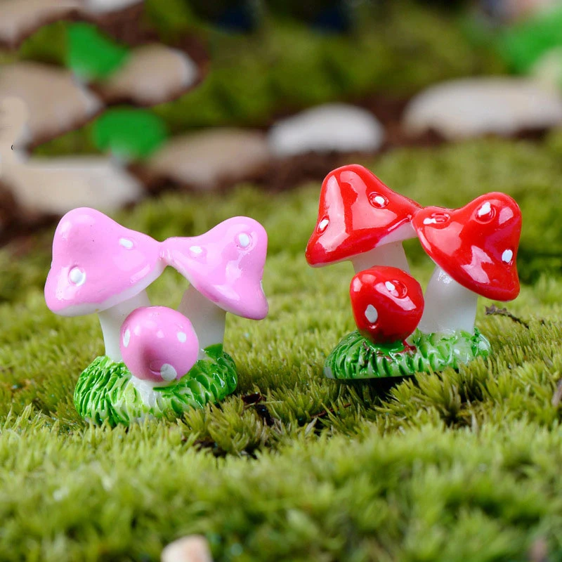 

1PC Mini Fairy Dollhouse Mushroom Garden Miniature Bonsai Decor Craft Decorative Figurine Micro Landscape Doll House Accessories