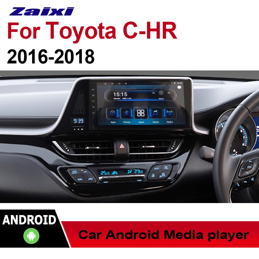 Автомагнитола ZaiXi с GPS Навигатором Android стерео для Toyota CHR RHD 2016 ~ 2018 NAVI