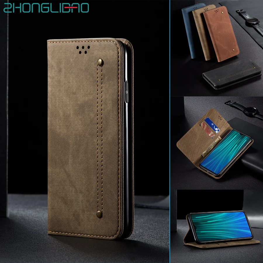 Джинсовый кожаный флип чехол для Xiaomi Mi 9 9t Cc9 Pro A3 Cc9e Redmi 8 8a 7a K20 Note 8T 7 роскошный