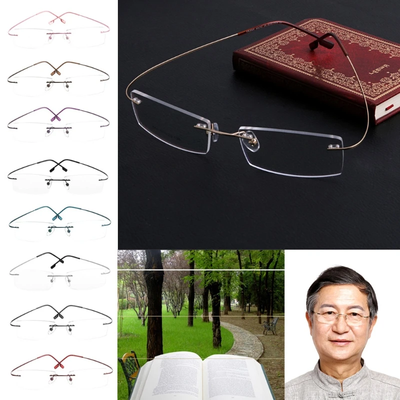 

Fashion Metal Rimless Eye Glasses Eyeglasses Frame Spectacle Frames