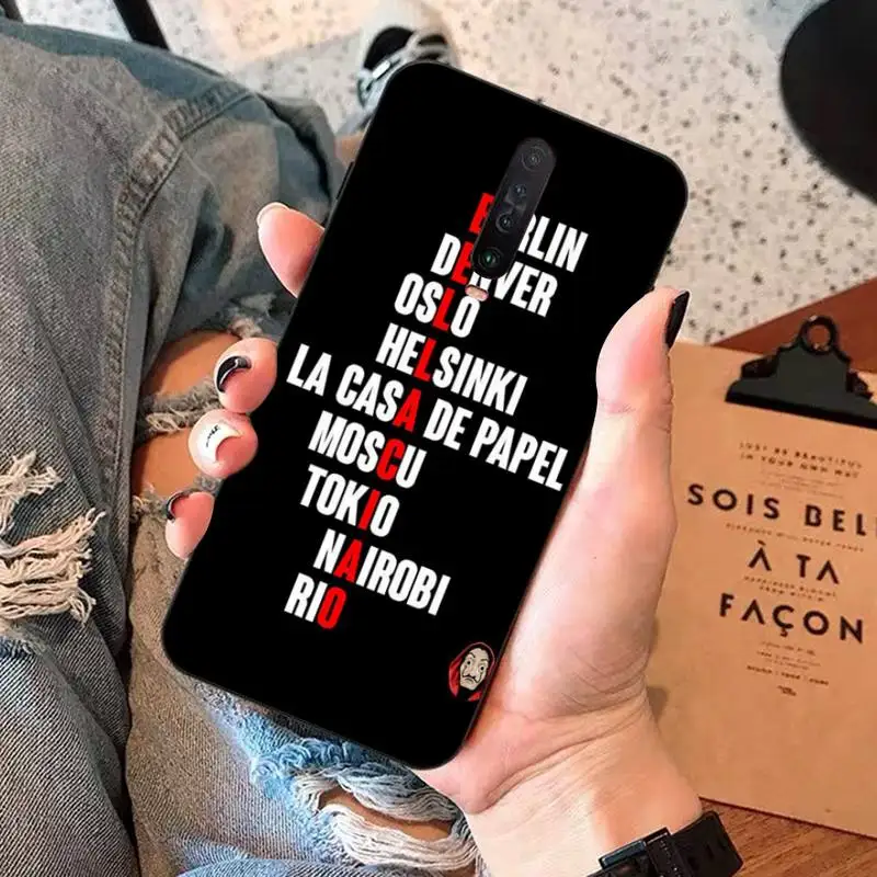 TOPLBPCS La Casa De Papel Money Heist Black Cell чехол для телефона RedMi 8 9 4X 5 plus 6 pro GO 7 8A s2 K20|Бамперы| |