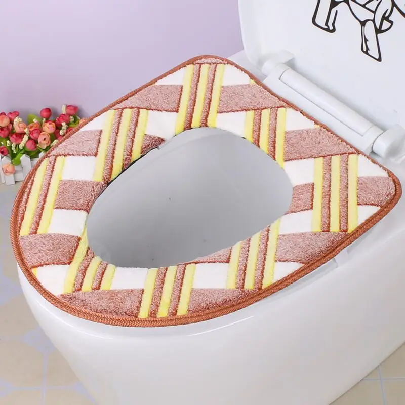 2 Коралловый Бархатный Чехол для сидения ванная комната, Туалет водонепроницаемый Туалет сиденье Чехол теплый туалет Подушка Под ягодицы коврик аксессуары для ванной комнаты - Цвет: 2