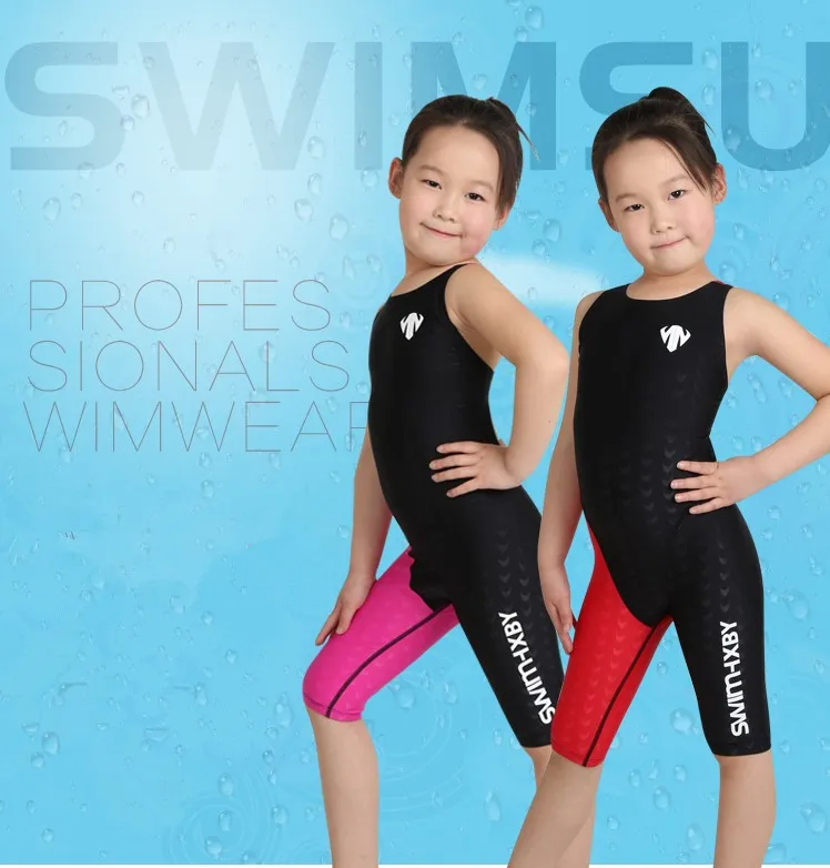 Профессиональный тренировочный Купальник для девочек Цельный купальник Детский