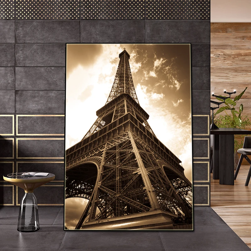 Холст настенные картины Париж башня Ретро Настенные постеры для дома