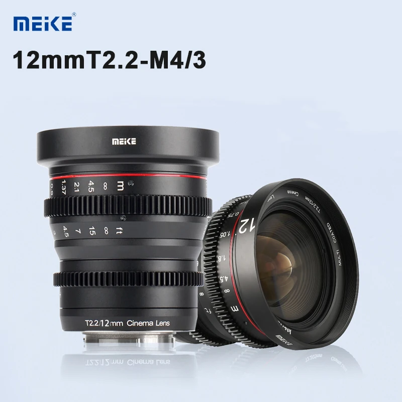Meike 12 мм T2.2 объектив для кинотеатра M4/3 Крепление камеры s объектив для оlympus Panasonic Lumix камеры широкоугольный ручной фокус объектив