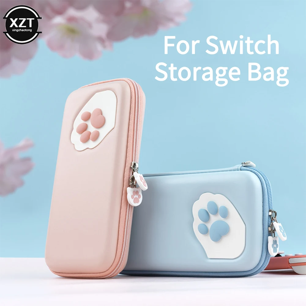 Милая сумка для хранения Nintendo Switch в виде кошачьей лапки Портативный Чехол