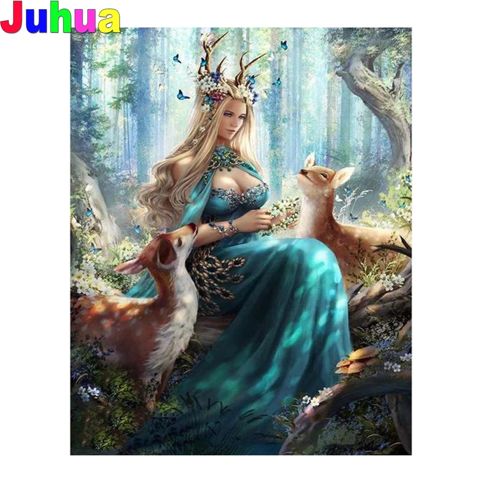 Картина из страз 5D сделай сам с изображением оленя | Дом и сад