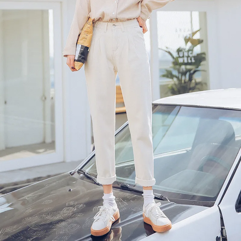 Женские джинсовые шаровары с высокой талией новинка весны-лета 2021 модные