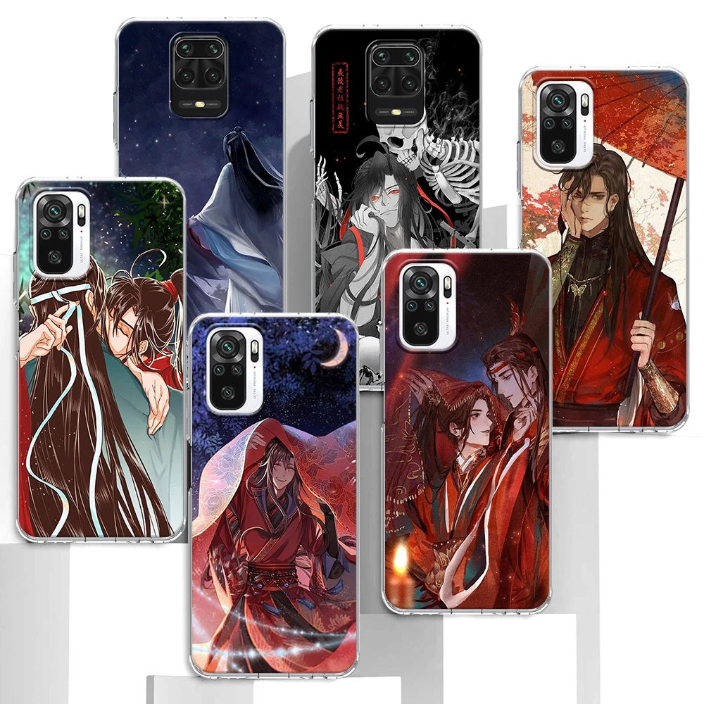 

Mo Dao Zu Shi Case For Xiaomi Redmi K40 Note 10 9S 9 8 7 8T Transparent Cover 9A 7A 8A K30 Pro 6A Clear Soft Phone Bag Anime