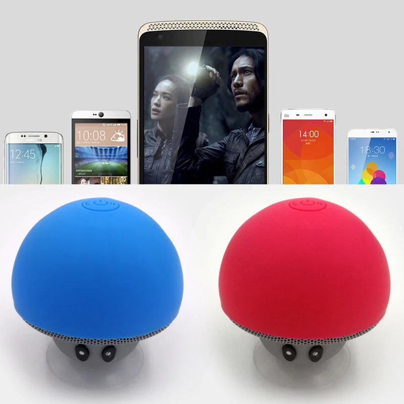 Портативный Мини Bluetooth Динамик милые Беспроводной гриб душ стерео музыкальный