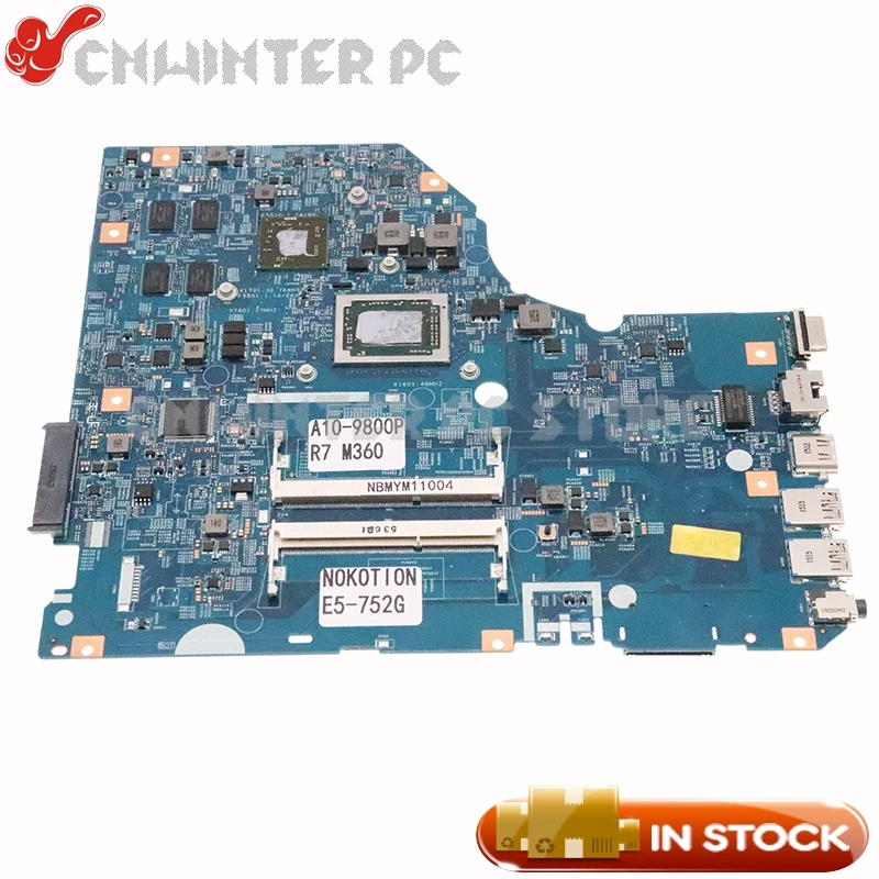 NOKOTION 14278-2 448.04Y02.0021 для Acer Aspire E5-752G Материнская плата ноутбука NBMYM11002 NBMYM11001 FX-8800P CPU R7