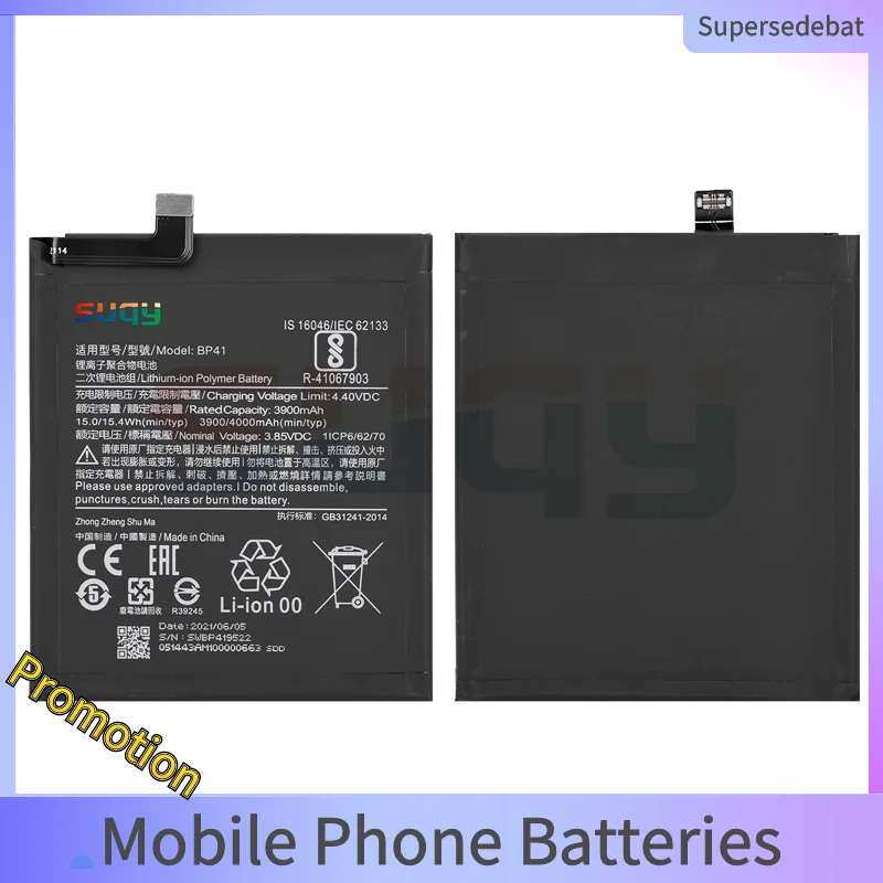 

Battery for Xiaomi BM22 BM3L BM36 BM39 BM3E BM3B BM49 BM3M BN31 BN61 Mi Mix Max 2 3 4C 5 5S 6 8 Lite Pro 9 SE CC9 5X 2S Bateria